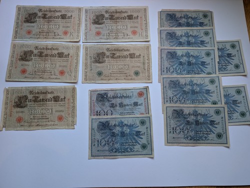 Reichsbanknoten konvolut 100 - konvolut, &