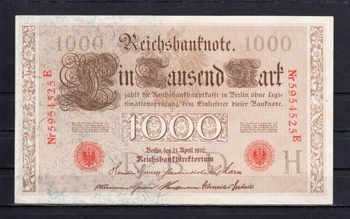 1000 mark 1910 ro - 1000, 21.4.1910/