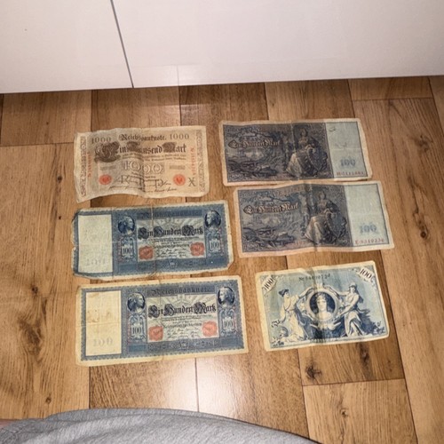 Lot deutsches papiergeld 6 - deutsches, papiergeld: