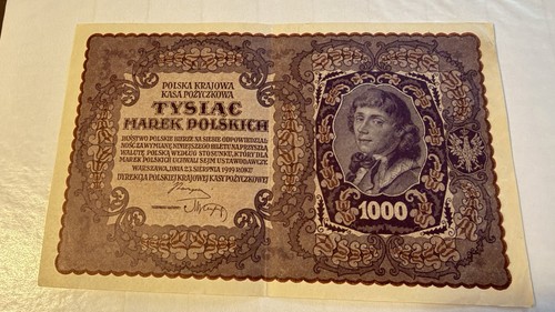 Polen 1000 mark banknote - polen,