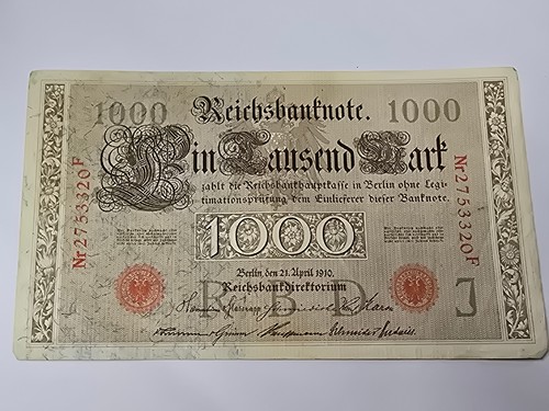 1000 mark reichsbanknote 1910 - mark,