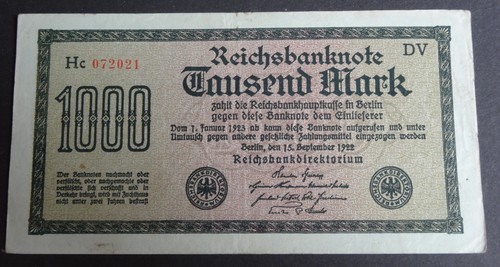 Reichsbanknote 1000 mark - 1000,