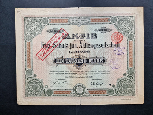 Aktie fritz schulz jun ag - fritz, jun.