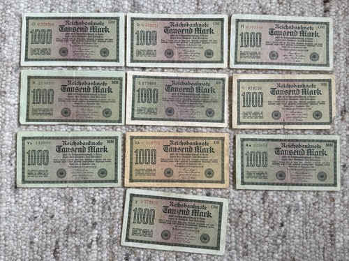 Konvolut banknoten 1000 - konvolut, 10