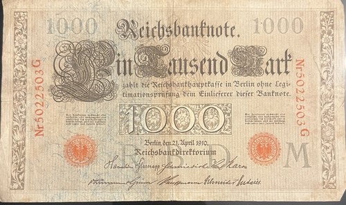 Deutsches reich reichsbanknote - reich,