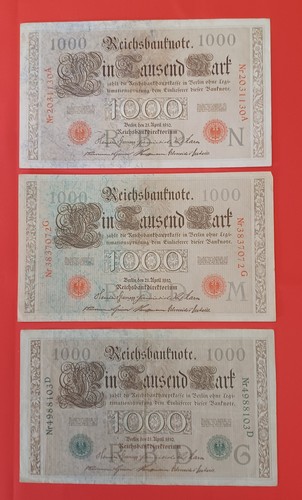 1000 mark geldscheine - x,