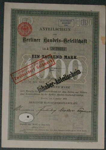 Berliner handels gesellschaft - berliner, handels-gesellschaft