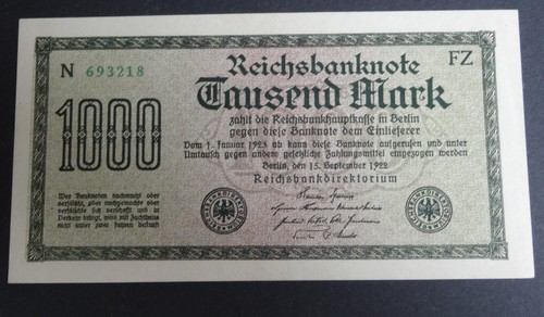Reichsbanknote 1000 mark - reichsbanknote,