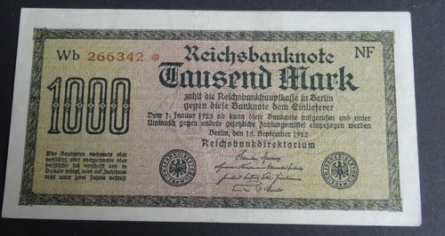 Reichsbanknote 1000 mark - reichsbanknote,