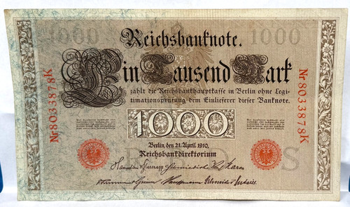 1000 mark reichsbanknote - 1000, 21