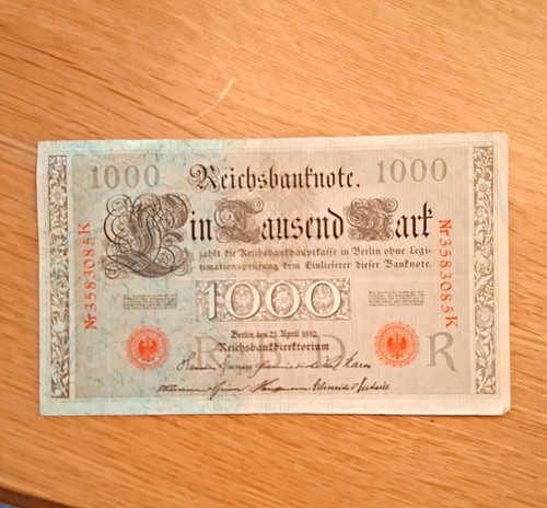 Deutsches reich reichsbanknote - deutsches,