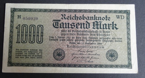 Reichsbanknote 1000 mark - reichsbanknote,