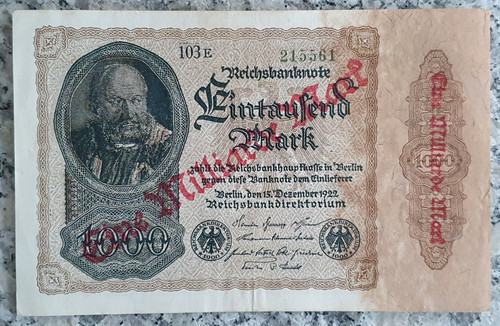 Reichsbanknote 1000 mark 1922 - mark,