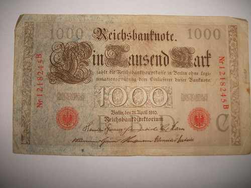 Orginal reichsbanknote 1000 - reichsbanknote,