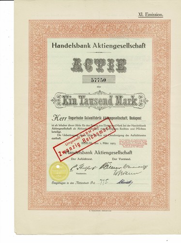 Handelsbank berlin 1923 - handelsbank,