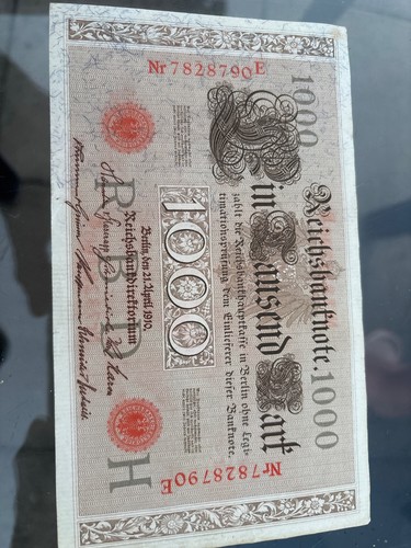 1000 mark reichsbanknote 1910