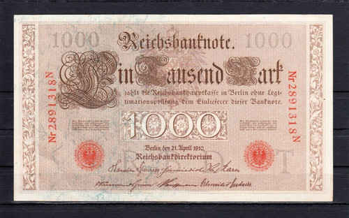 1000 mark 1910 ro - v., 21.4.1910/
