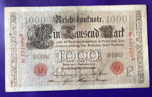 Rbn reichsbanknote 1000 mark - rbn,