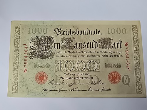 1000 mark reichsbanknote 1910 - 1000,