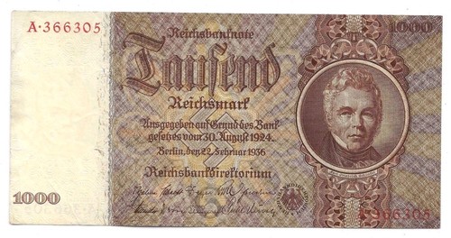 1000 mark 1936 - mark, ro.