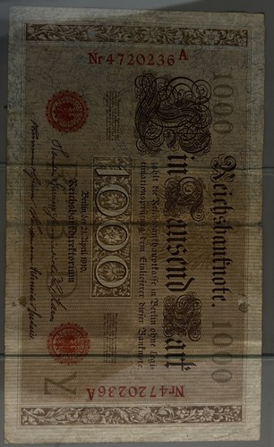 Reichsbanknote 1000 mark von - reichsbanknote,