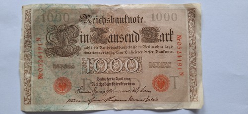 Reichsbanknote 1000 mark - reichsbanknote,