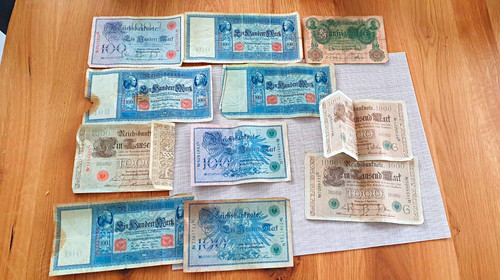 Militaria lot reichsbanknoten - lot,