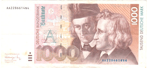 1000 deutsche mark 8 1991 - deutsche, 1.8.1991