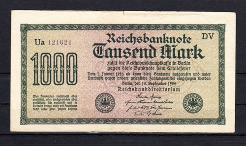1000 mark 1922 - mark, v.