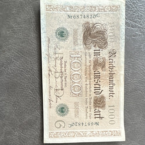Reichsbanknote 1000 mark vom - reichsbanknote,