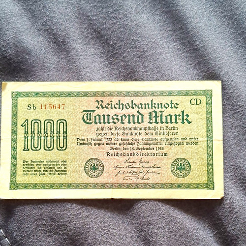 Reichsbanknote 1000 mark - reichsbanknote,