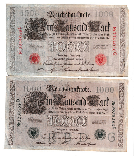 Reichsbanknoten 1000 mark - reichsbanknoten,