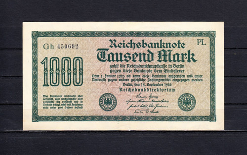 1000 mark 1922 - mark, 15.9.1922