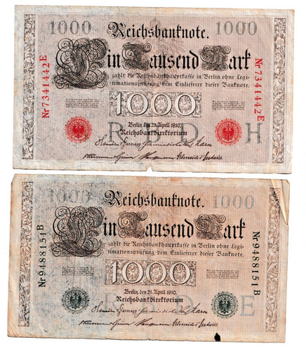 Reichsbanknote 1000 mark 1910 - reichsbanknote,