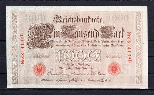 1000 mark 1910 ro - mark, 21.4.1910/