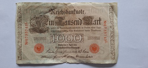 Reichsbanknote 1000 mark - reichsbanknote,