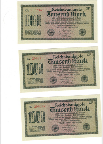 1000 mark reichsbanknote - x,