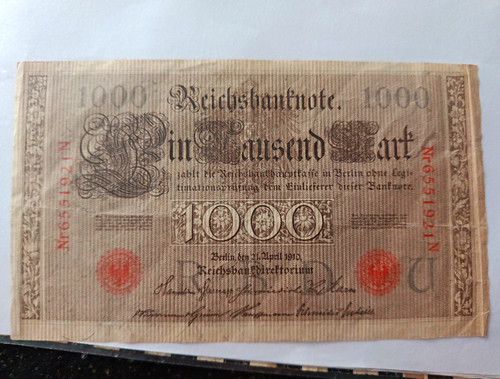 Deutsche reichsbanknote 1000 - deutsche,
