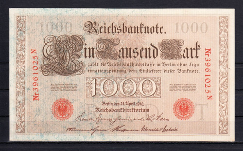 1000 mark 1910 ro - v., 21.4.1910/