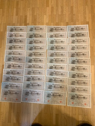55x 1000 reichsmark banknote - 1000, reichsmark-banknote