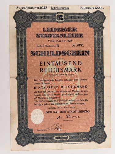 Historische anleihe 1928 - historische,