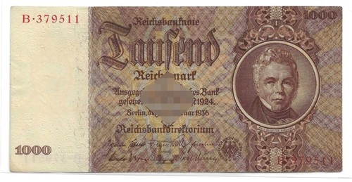1000 mark 1936 - mark, 177