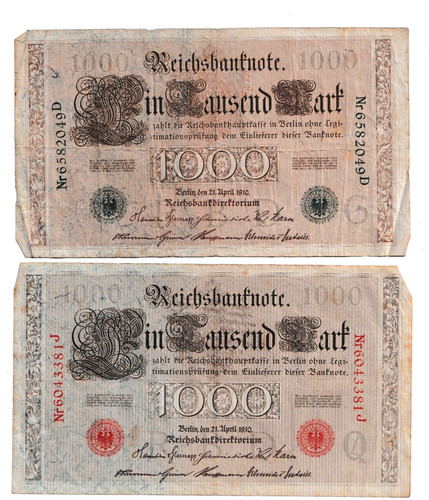 Reichsbanknoten 1000 mark - reichsbanknoten,