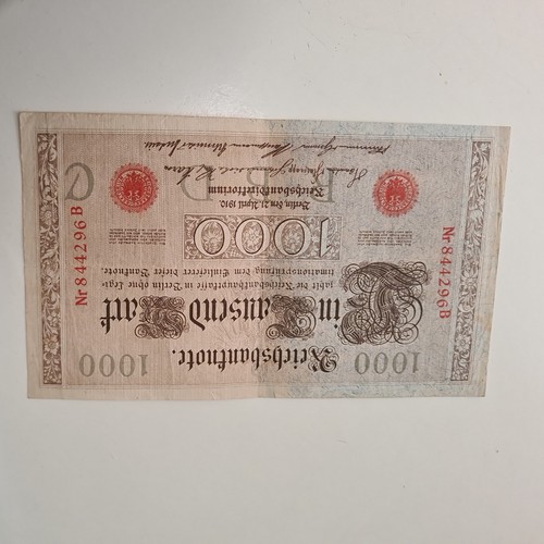 Reichsbanknote 1000 mark - reichsbanknote,