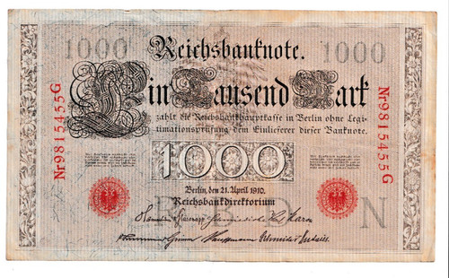Reichsbanknote 1000 mark - 1000,