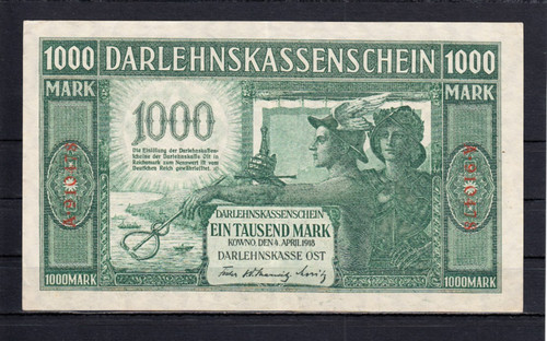 1000 mark darlehnskassenschein - 1000,