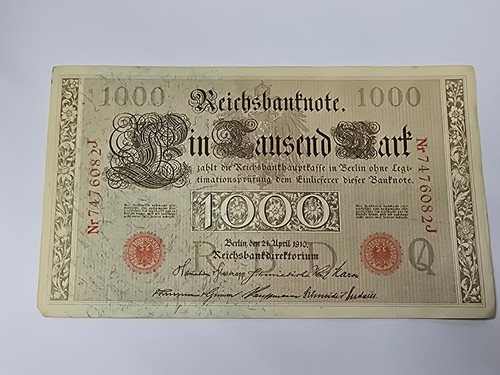 1000 mark reichsbanknote 1910 - 1000,