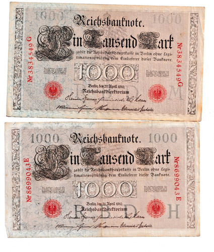 Reichsbanknoten 1000 mark - reichsbanknoten,