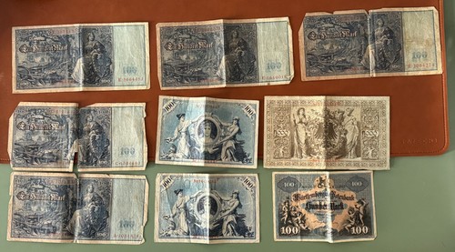 Alte banknoten deutsches - 9,