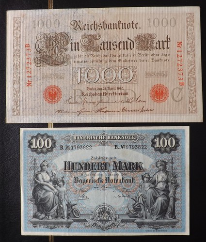 100 und 1000 mark lot